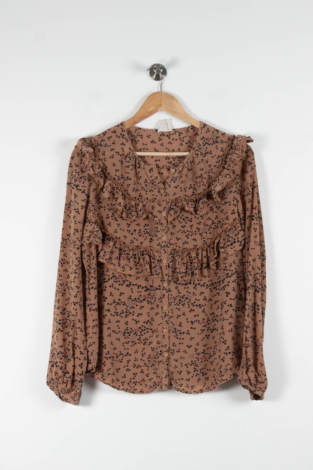 Blouse Marron et Noire - Taille L/40 de la marque Stella Forest | PARAD84143 - Vendu par Paradigme - Image 2