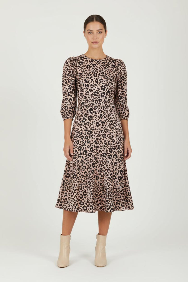 Robe Midi Rose et Noire - Taille S/36 de la marque Claudie Pierlot | PARAD84158 - Vendu par Paradigme - Image 1