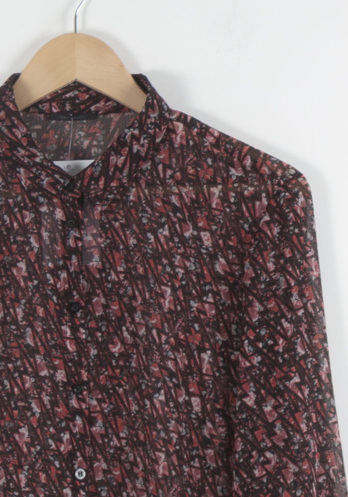 Chemise Bordeaux et Noire - Taille XL/42 de la marque IKKS | PARAD84164 - Vendu par Paradigme - Image 3