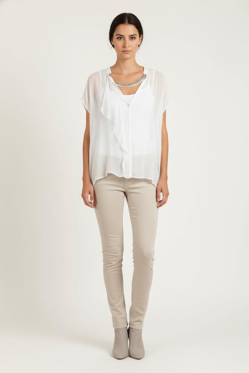 Blouse Blanche - Taille XL/42 de la marque IKKS | PARAD84166 - Vendu par Paradigme - Image 1