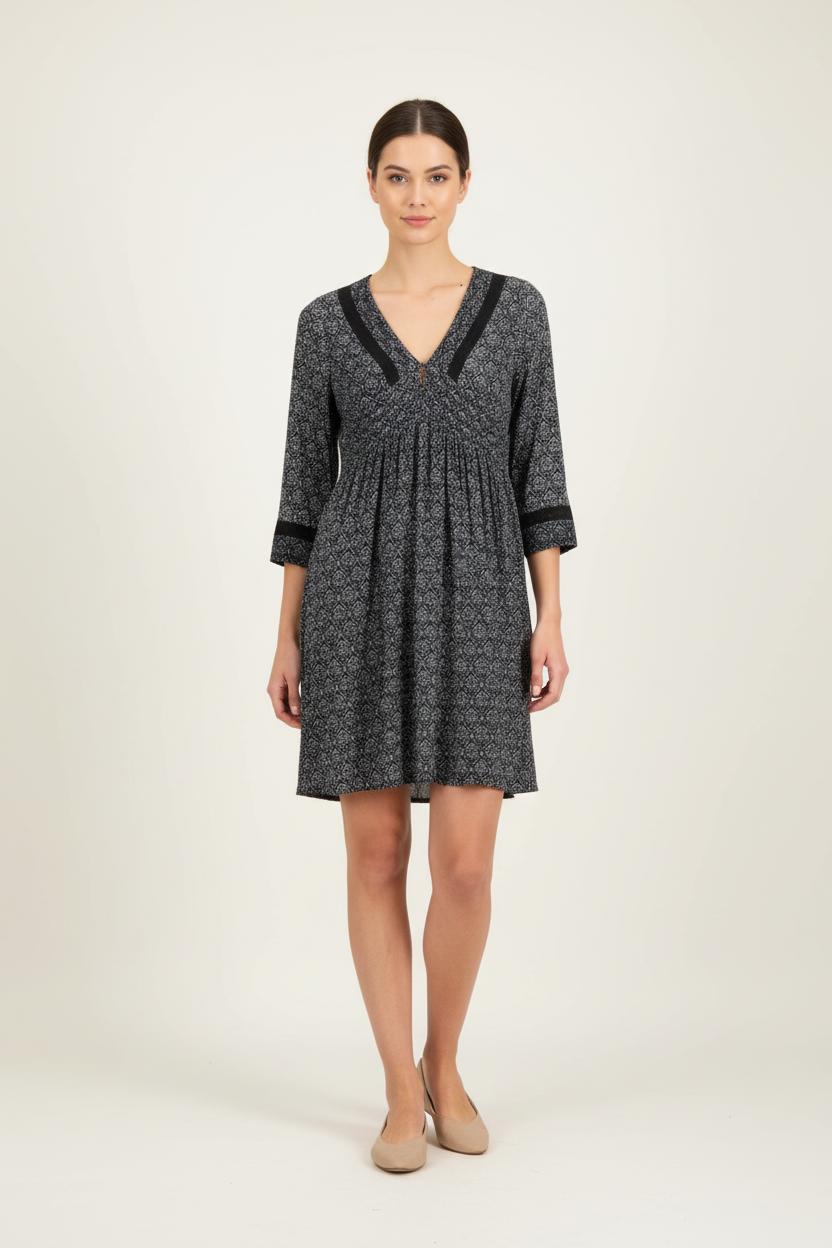 Robe Noire et Grise - Taille S/36 de la marque La Fée Maraboutée | PARAD84173 - Vendu par Paradigme - Image 1