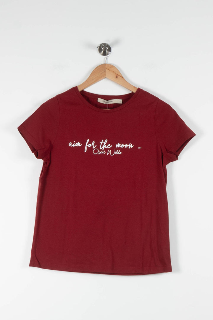 Tee-shirt Bordeaux - Taille XS/34 de la marque La Fée Maraboutée | PARAD84187 - Vendu par Paradigme - Image 2