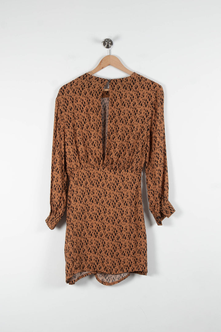 Robe Courte Marron et Noir - Taille S/36 de la marque Bizance | PARAD84194 - Vendu par Paradigme - Image 4