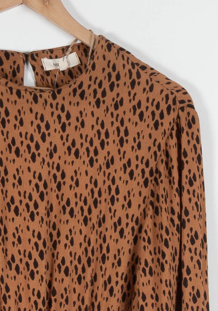 Robe Courte Marron et Noir - Taille S/36 de la marque Bizance | PARAD84194 - Vendu par Paradigme - Image 3
