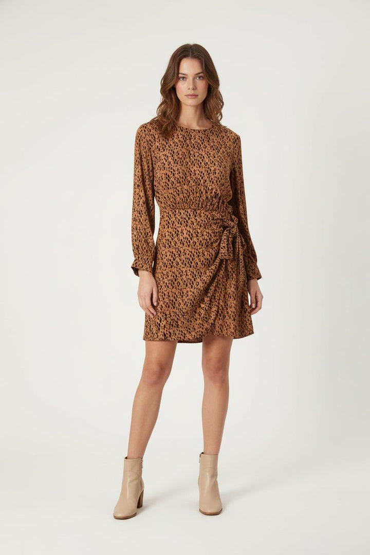 Robe Courte Marron et Noir - Taille S/36 de la marque Bizance | PARAD84194 - Vendu par Paradigme - Image 1