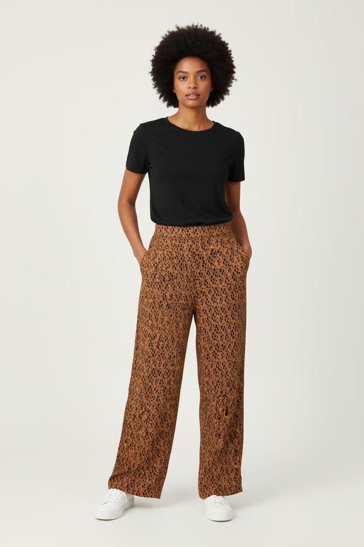 Pantalon Large Marron et Noir - Taille XS/34 de la marque Bizance | PARAD84195 - Vendu par Paradigme - Image 1