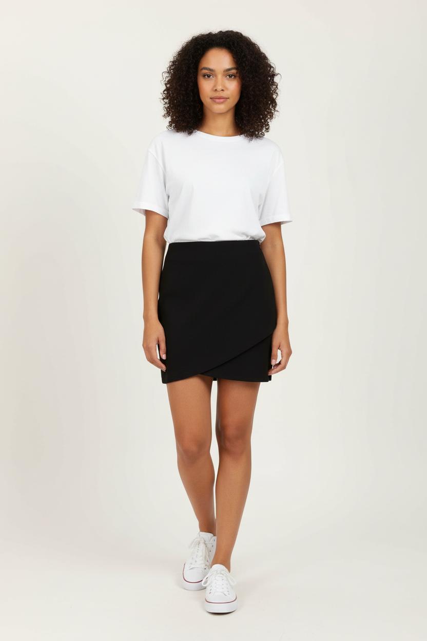 Jupe Portefeuille Noire - Taille S/36 de la marque Sézane | PARAD84207 - Vendu par Paradigme - Image 1