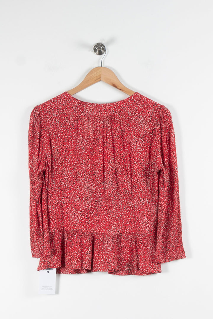 Blouse Rouge et Blanche - Taille M/38 de la marque ba&sh | PARAD84208 - Vendu par Paradigme - Image 4