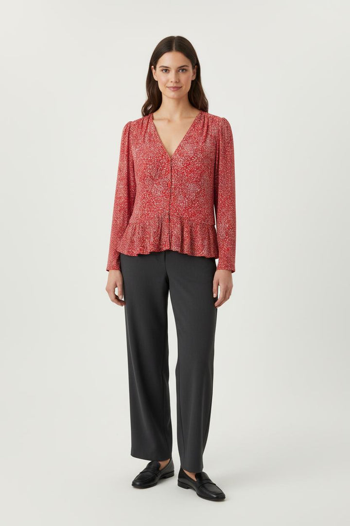Blouse Rouge et Blanche - Taille M/38 de la marque ba&sh | PARAD84208 - Vendu par Paradigme - Image 1