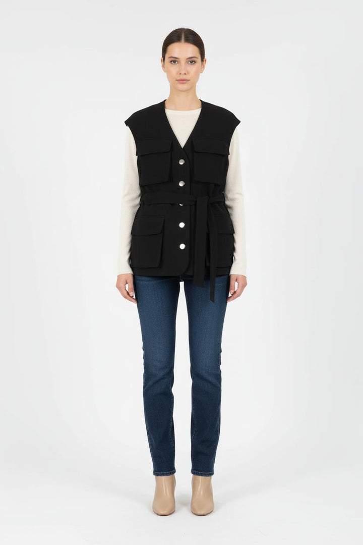 Gilet Sans Manches Noir - Taille S/36 de la marque Au Printemps Paris | PARAD84210 - Vendu par Paradigme - Image 1