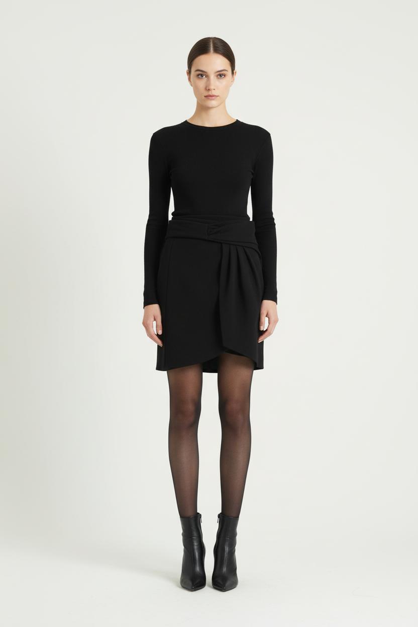 Jupe Asymétrique Noire - Taille S/36 de la marque Bimba y Lola | PARAD84220 - Vendu par Paradigme - Image 1
