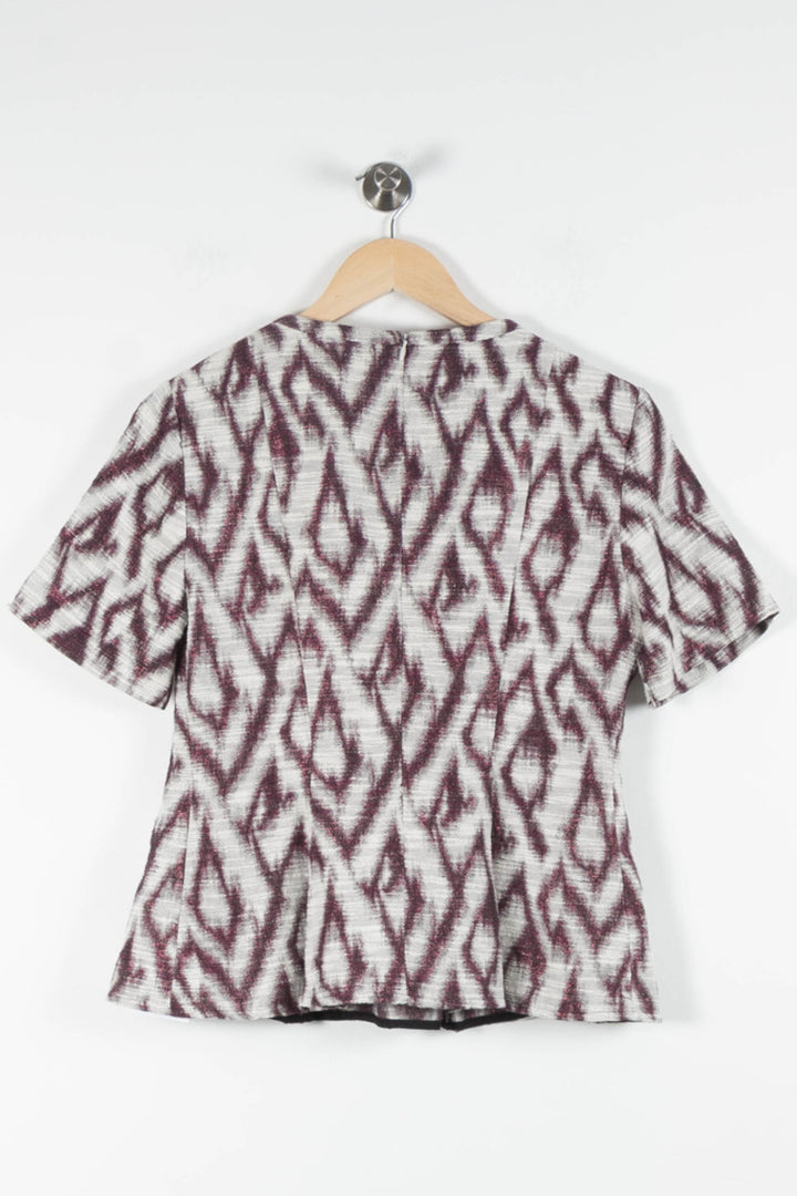 Blouse Blanche et Bordeaux - Taille M/38 de la marque ba&sh | PARAD84226 - Vendu par Paradigme - Image 4