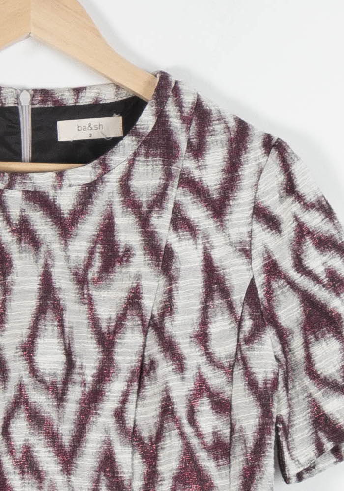 Blouse Blanche et Bordeaux - Taille M/38 de la marque ba&sh | PARAD84226 - Vendu par Paradigme - Image 3