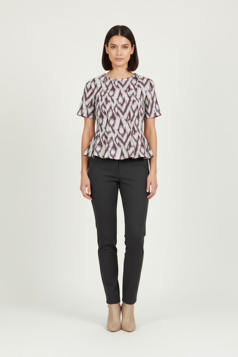 Blouse Blanche et Bordeaux - Taille M/38 de la marque ba&sh | PARAD84226 - Vendu par Paradigme - Image 1