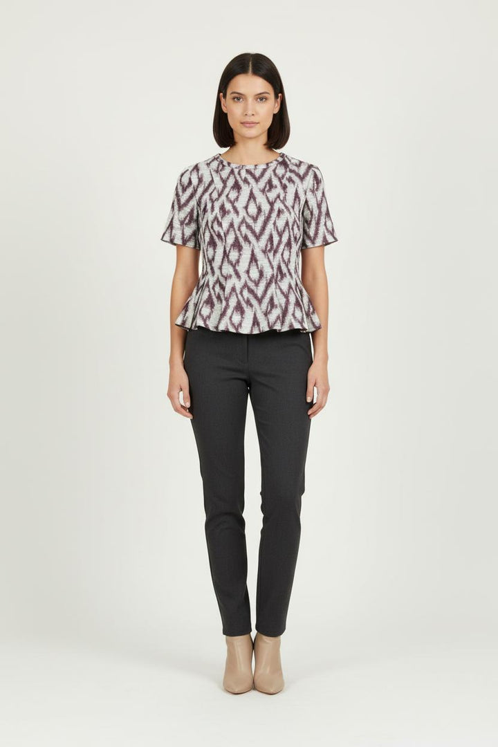 Blouse Blanche et Bordeaux - Taille M/38 de la marque ba&sh | PARAD84226 - Vendu par Paradigme - Image 1
