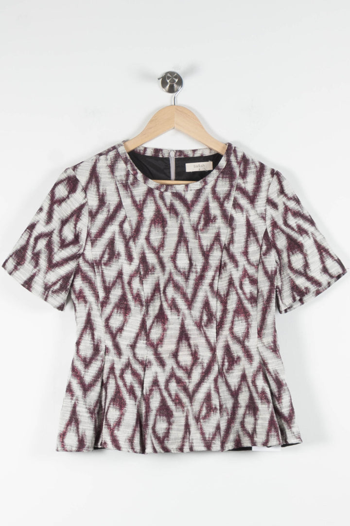 Blouse Blanche et Bordeaux - Taille M/38 de la marque ba&sh | PARAD84226 - Vendu par Paradigme - Image 2