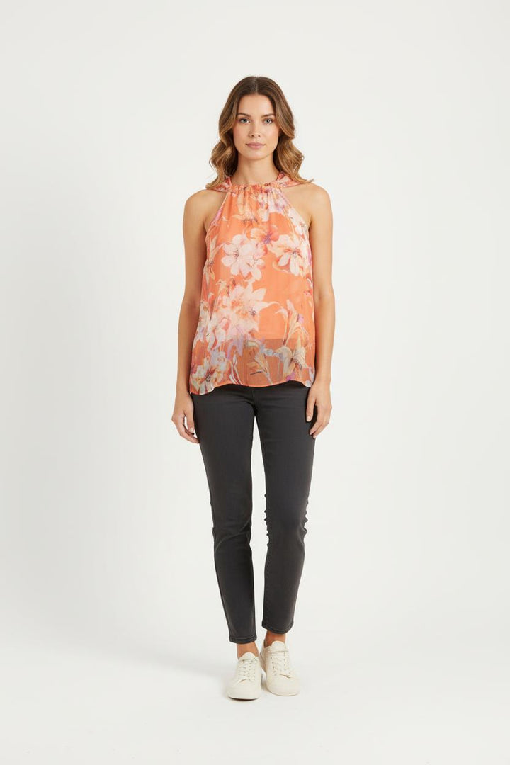 Débardeur Orange et Blanc - Taille S/36 de la marque ZAPA | PARAD84228 - Vendu par Paradigme - Image 1