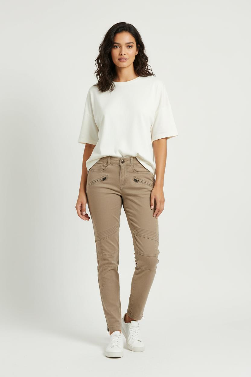 Pantalon Skinny Beige - Taille S/36 de la marque IKKS | PARAD84234 - Vendu par Paradigme - Image 1