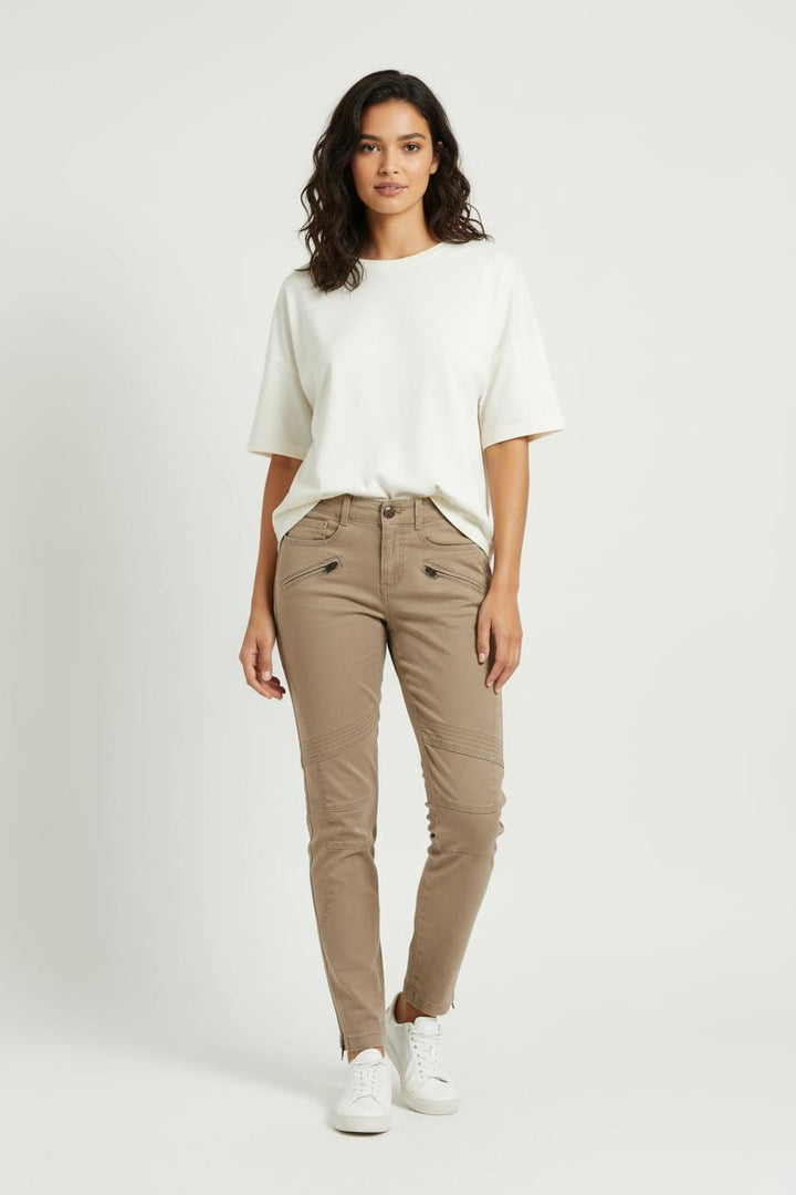 Pantalon Skinny Beige - Taille S/36 de la marque IKKS | PARAD84234 - Vendu par Paradigme - Image 1