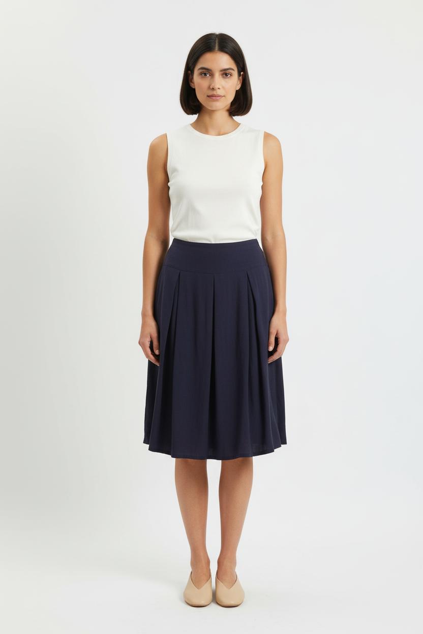 Jupe Plissée Bleue - Taille M/38 de la marque La Fée Maraboutée | PARAD84235 - Vendu par Paradigme - Image 1