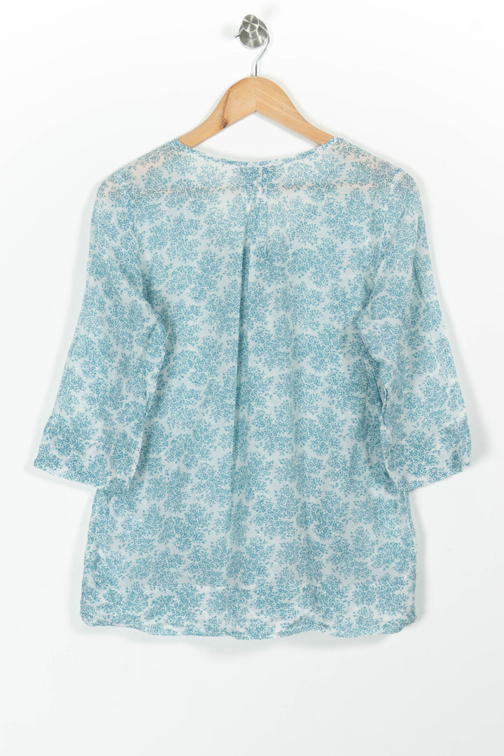 Blouse Bleue et Blanche - Taille L/40 de la marque Caroll | PARAD84236 - Vendu par Paradigme - Image 4