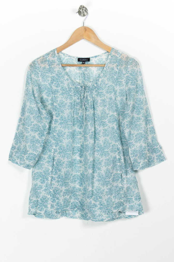 Blouse Bleue et Blanche - Taille L/40 de la marque Caroll | PARAD84236 - Vendu par Paradigme - Image 2
