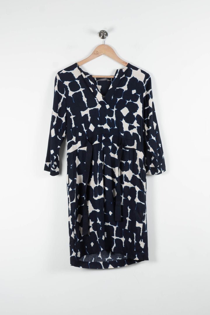 Robe Imprimée Bleue et Blanche - Taille XS/34 de la marque La Fée Maraboutée | PARAD84242 - Vendu par Paradigme - Image 2