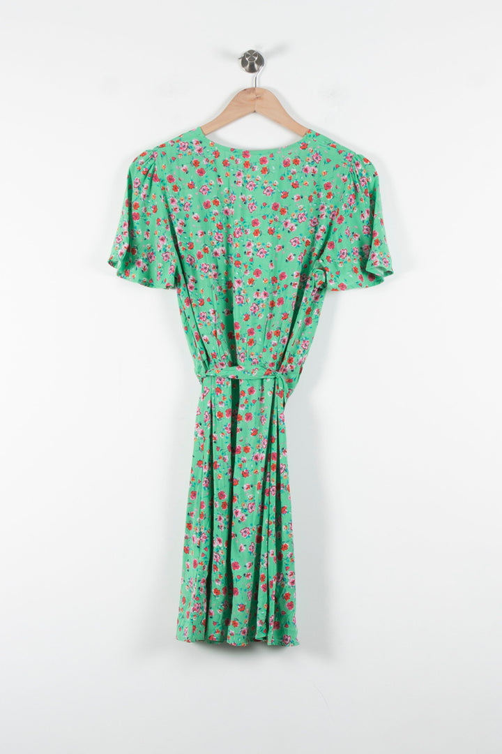 Robe Portefeuille Verte et Rose - Taille M/38 de la marque Grace & Mila | PARAD84250 - Vendu par Paradigme - Image 4