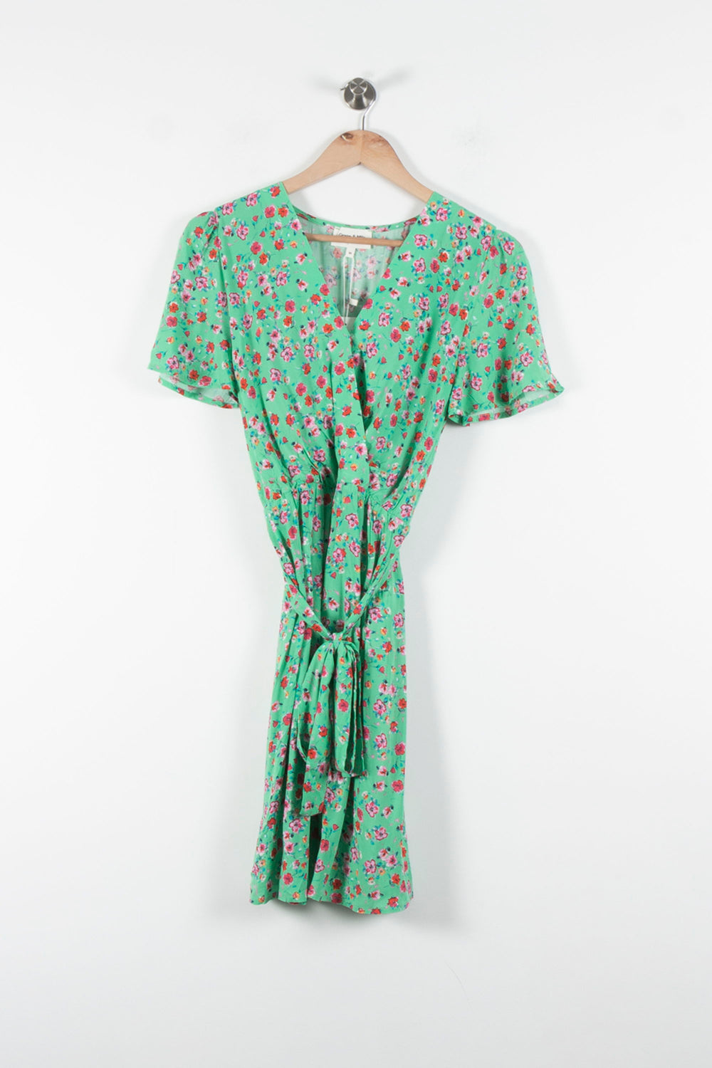 Robe Portefeuille Verte et Rose - Taille M/38 de la marque Grace & Mila | PARAD84250 - Vendu par Paradigme - Image 2