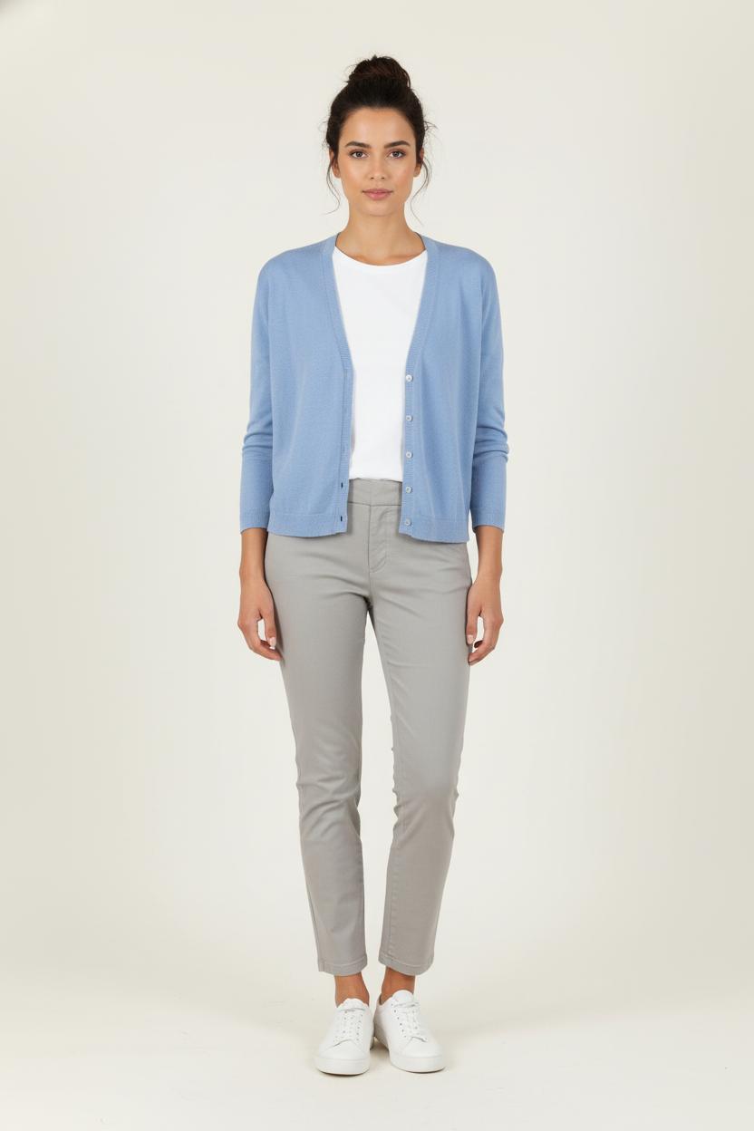 Cardigan Bleu - Taille XS/34 de la marque La Fée Maraboutée | PARAD84252 - Vendu par Paradigme - Image 1