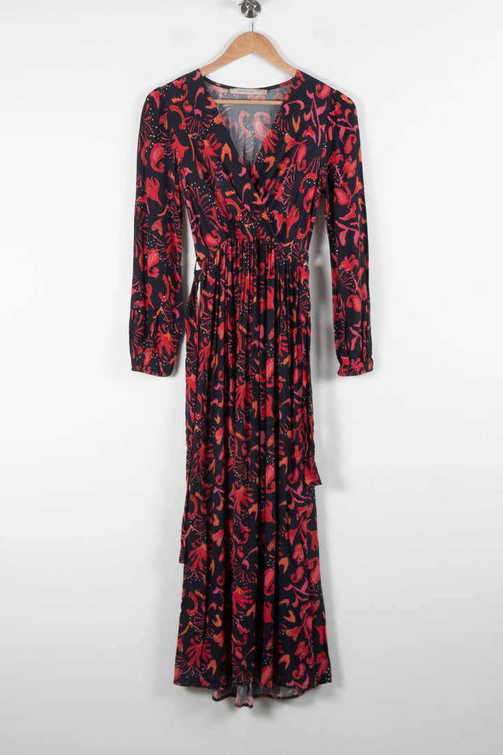 Robe Longue Noire et Rouge - Taille XS/34 de la marque La Fée Maraboutée | PARAD84254 - Vendu par Paradigme - Image 2