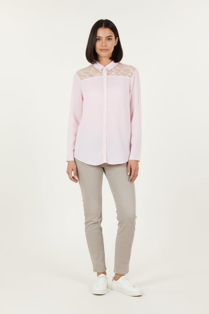 Chemise Rose et Blanche - Taille M/38 de la marque One Step | PARAD84258 - Vendu par Paradigme - Image 1