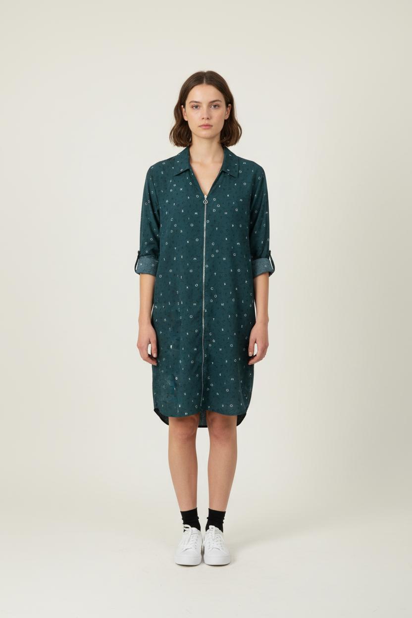 Robe Chemise Verte - Taille L/40 de la marque I.Code | PARAD84259 - Vendu par Paradigme - Image 1