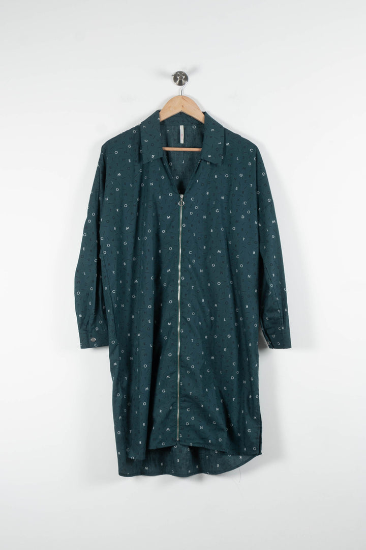 Robe Chemise Verte - Taille L/40 de la marque I.Code | PARAD84259 - Vendu par Paradigme - Image 2