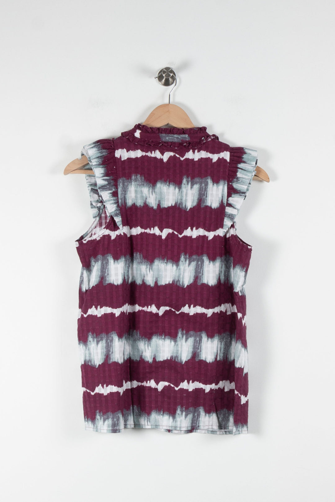 Blouse Sans Manches Bordeaux et Blanche - Taille M/38 de la marque Sézane | PARAD84273 - Vendu par Paradigme - Image 4