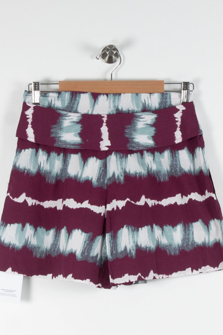 Short Bordeaux et Blanc - Taille M/38 de la marque Sézane | PARAD84274 - Vendu par Paradigme - Image 4