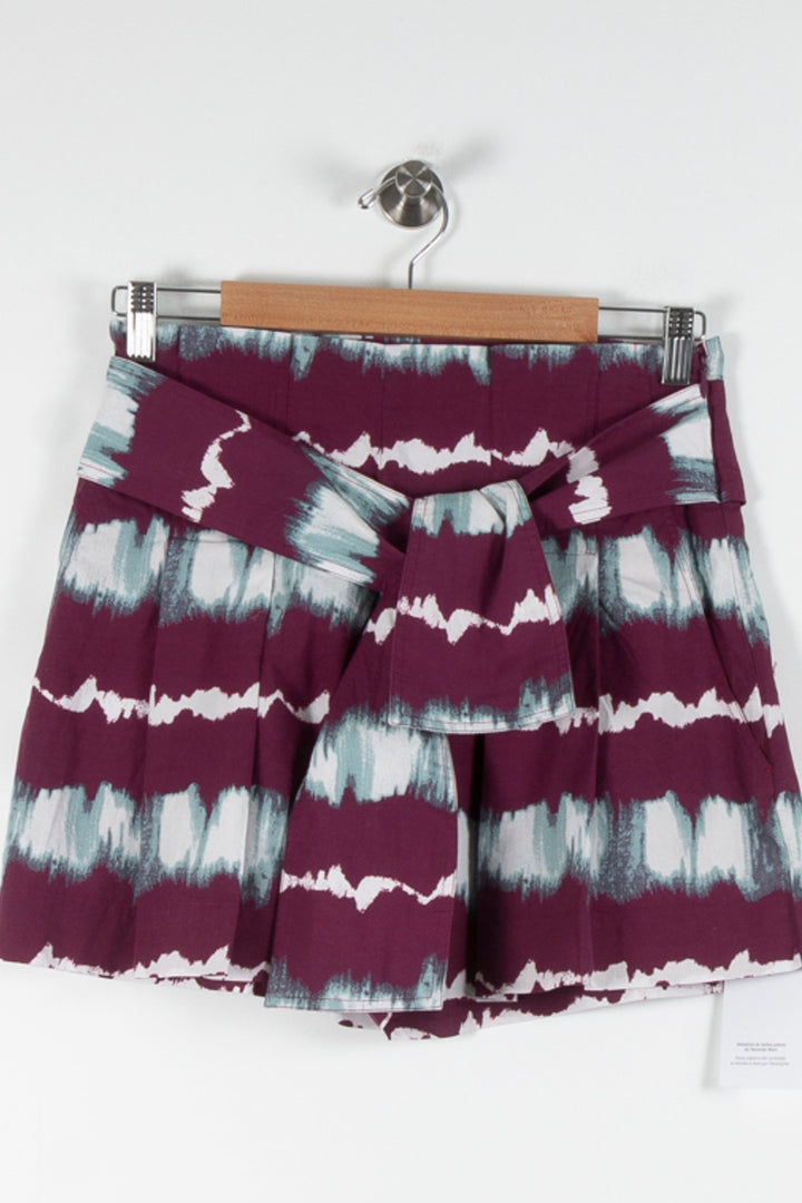 Short Bordeaux et Blanc - Taille M/38 de la marque Sézane | PARAD84274 - Vendu par Paradigme - Image 2