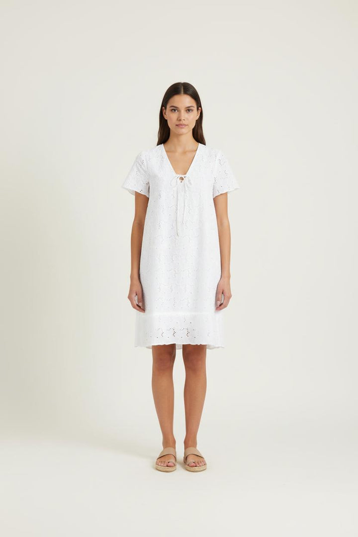 Robe Courte Blanche - Taille M/38 de la marque Sézane | PARAD84278 - Vendu par Paradigme - Image 1