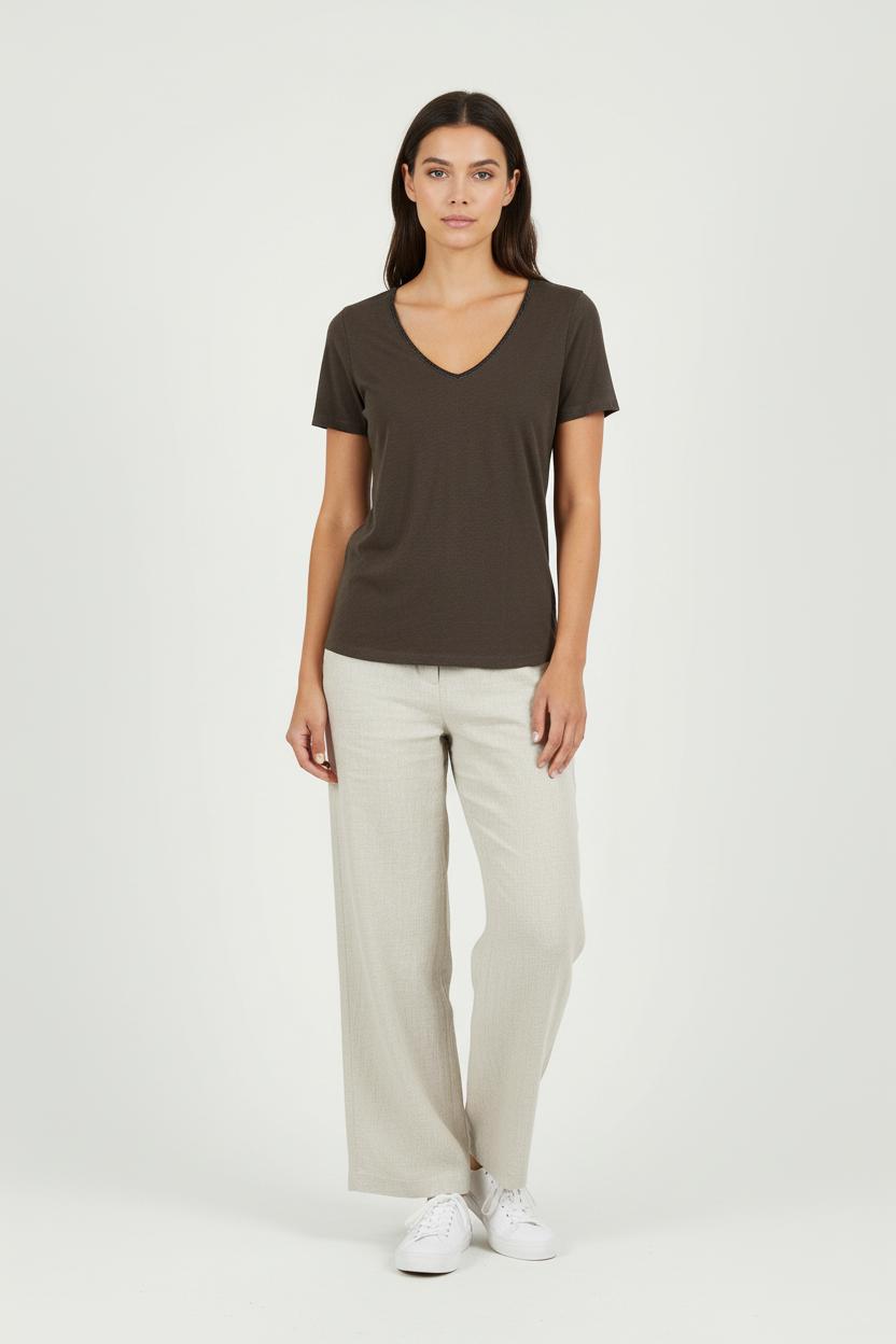 Tee-shirt Marron - Taille S/36 de la marque ZAPA | PARAD84302 - Vendu par Paradigme - Image 1