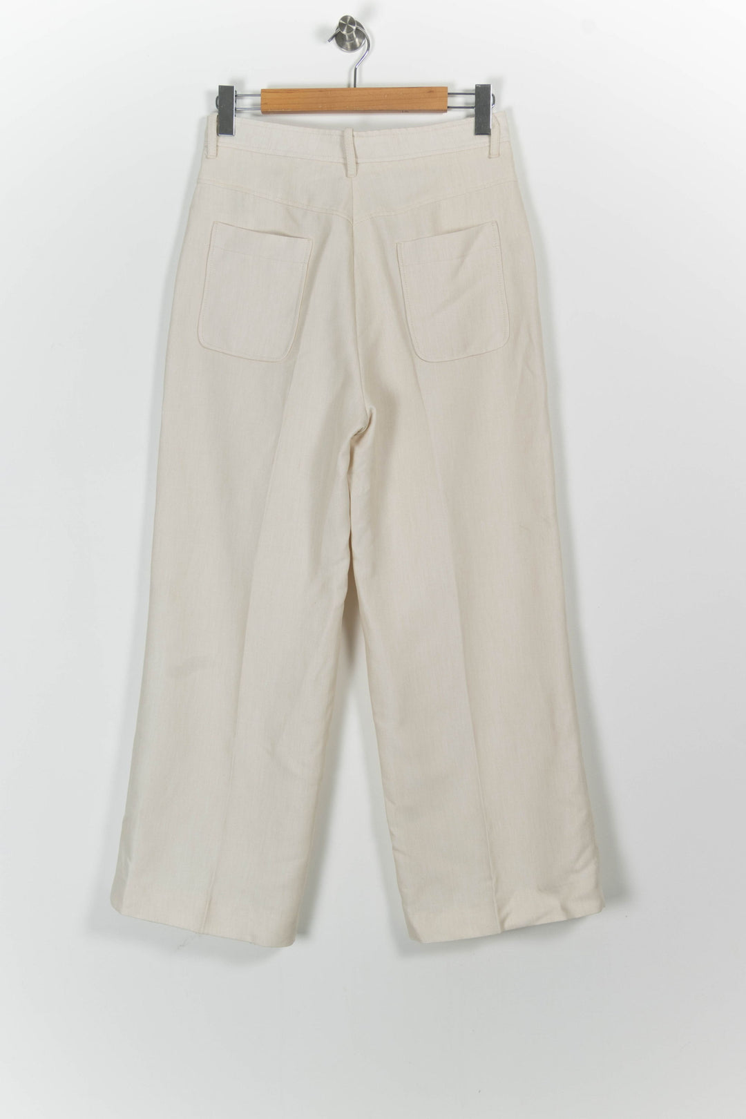 Pantalon Large Beige - Taille L/40 de la marque Sandro | PARAD84306 - Vendu par Paradigme - Image 4