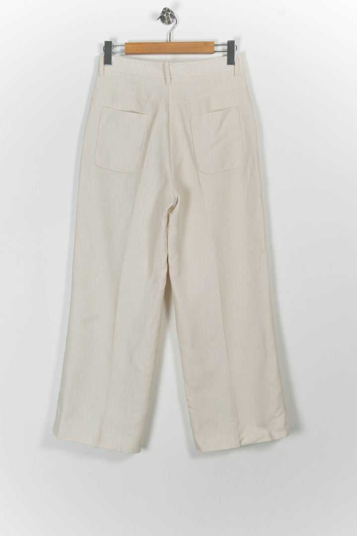 Pantalon Large Beige - Taille L/40 de la marque Sandro | PARAD84306 - Vendu par Paradigme - Image 4