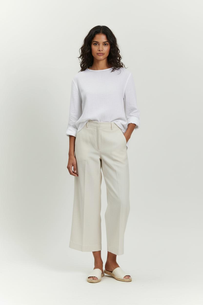 Pantalon Large Beige - Taille L/40 de la marque Sandro | PARAD84306 - Vendu par Paradigme - Image 1