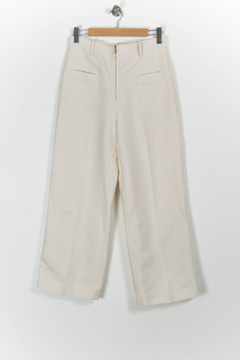 Pantalon Large Beige - Taille L/40 de la marque Sandro | PARAD84306 - Vendu par Paradigme - Image 2