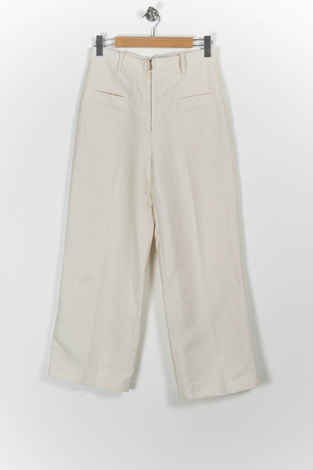 Pantalon Large Beige - Taille L/40 de la marque Sandro | PARAD84306 - Vendu par Paradigme - Image 2