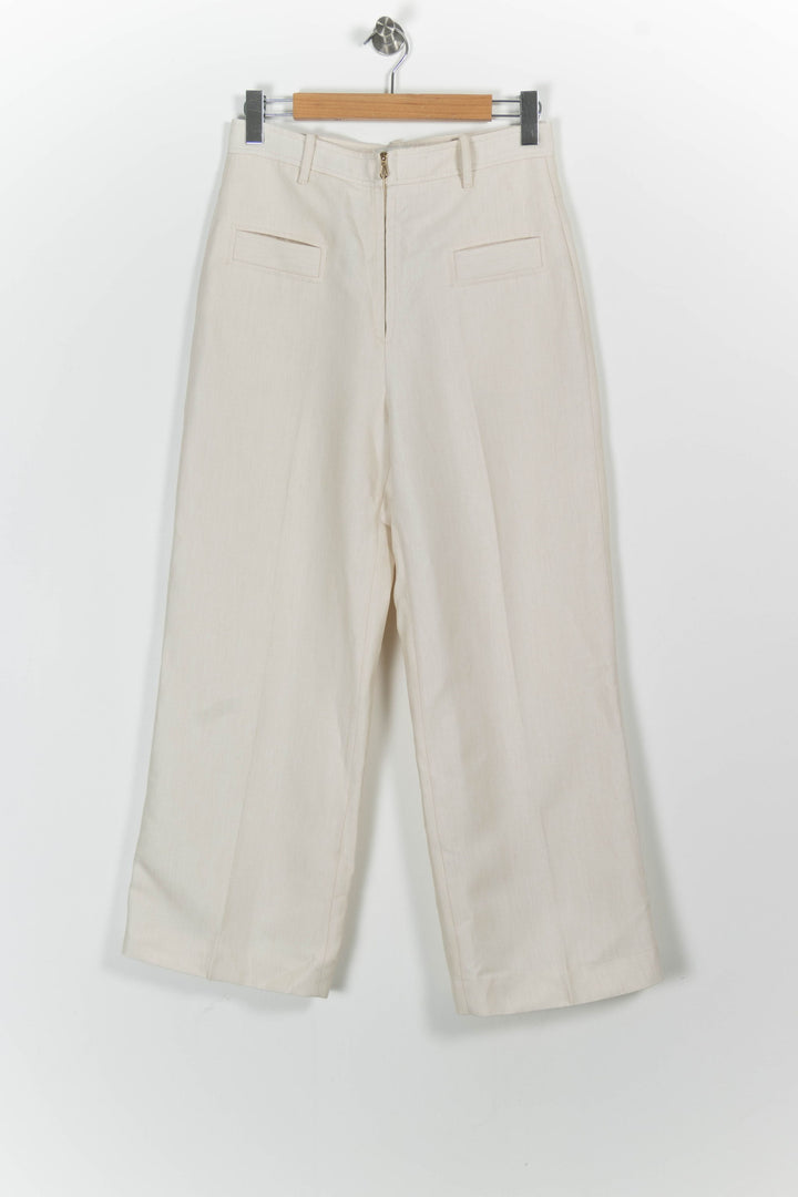 Pantalon Large Beige - Taille L/40 de la marque Sandro | PARAD84306 - Vendu par Paradigme - Image 2