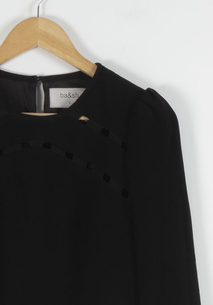 Blouse Noire - Taille S/36 de la marque ba&sh | PARAD84319 - Vendu par Paradigme - Image 3