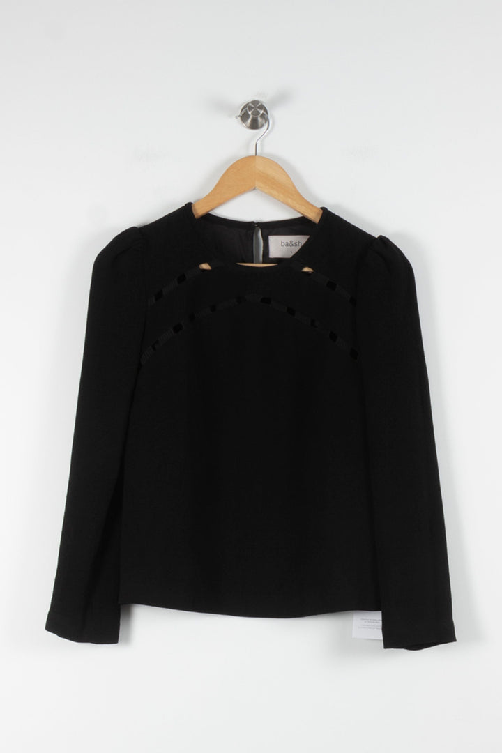 Blouse Noire - Taille S/36 de la marque ba&sh | PARAD84319 - Vendu par Paradigme - Image 2