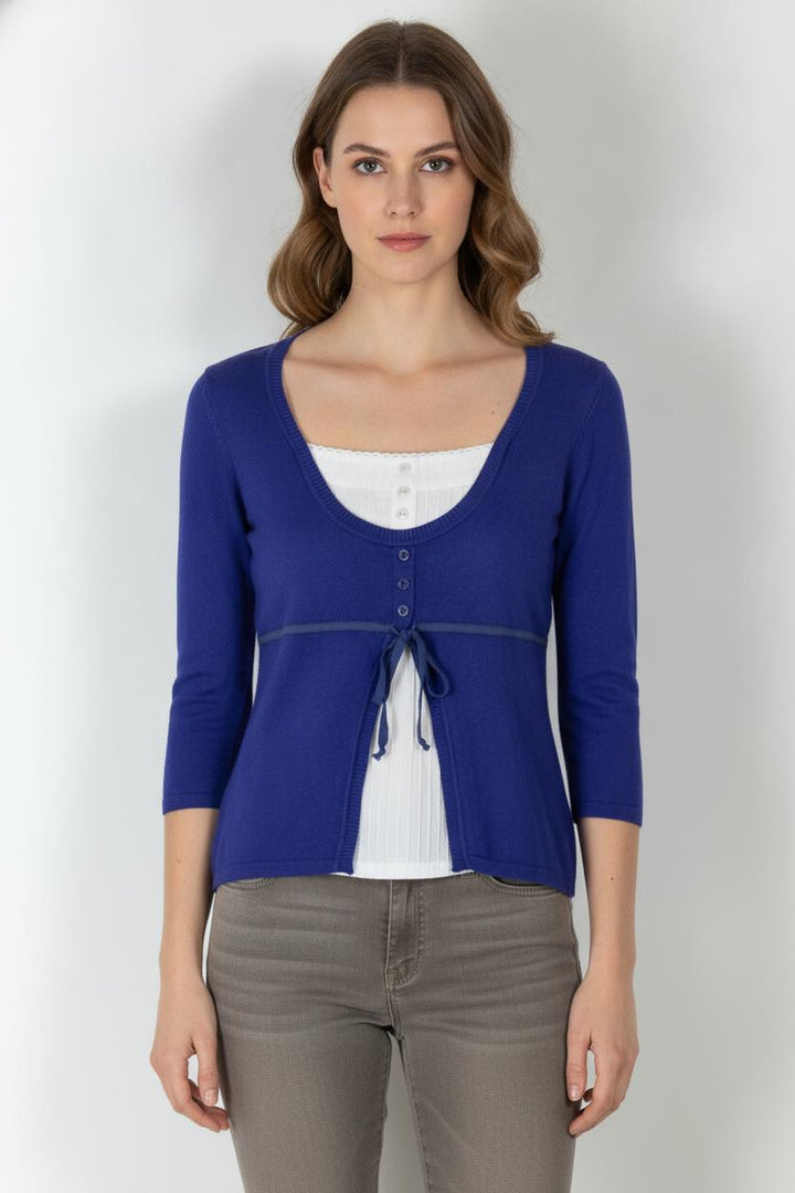 Gilet Violet et Blanc - Taille XS/34 de la marque Galeries Lafayette | PARAD84323 - Vendu par Paradigme - Image 1