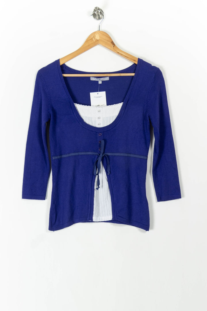 Gilet Violet et Blanc - Taille XS/34 de la marque Galeries Lafayette | PARAD84323 - Vendu par Paradigme - Image 2