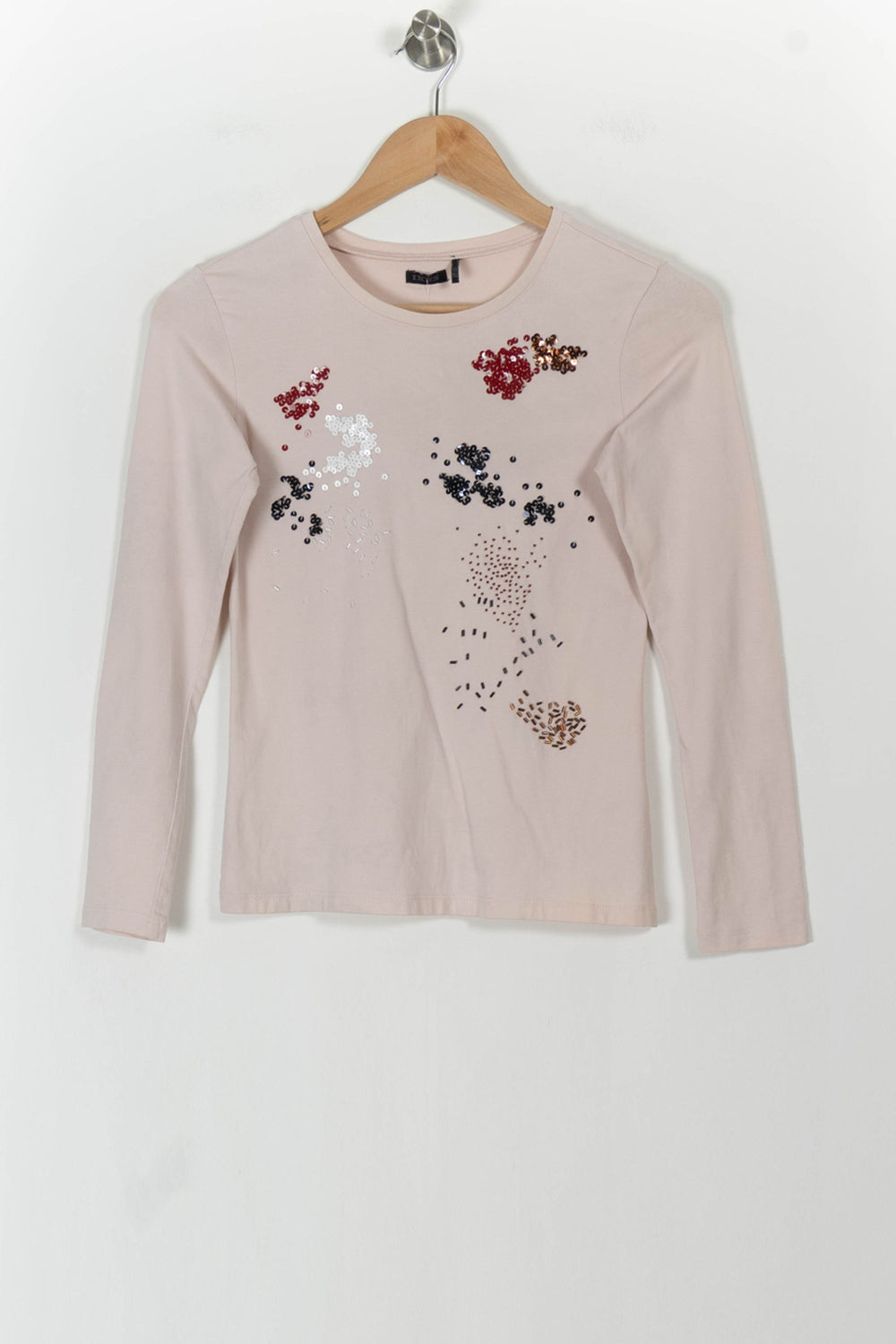 T-shirt Manche Longue Rose - Taille XS/34 de la marque IKKS | PARAD84329 - Vendu par Paradigme - Image 2